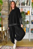 Basso Baby Cord Tiered Cuff Pant Black